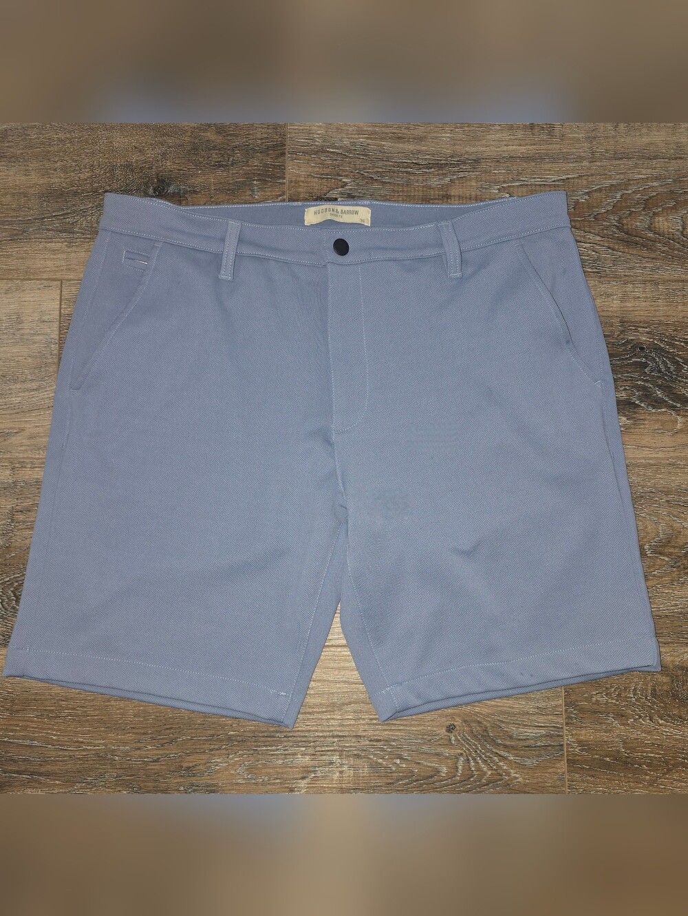 Hudson & Barrow Mens Tech Shorts 36 Blue Golf Performance Casual 9" Stretch